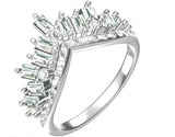 Queenie- Crown Moissanite Band