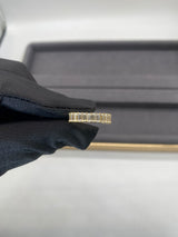 2x4mm Emerald Moissanite Half Eternity Wedding Band