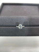 Camelia - Oval Pave Hidden Basket on Pave Band Moissanite Engagement Ring