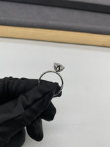 Avery - Round Petal Prongs Solitaire Moissanite Engagement Ring