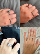 Nora - 7 Round Stone Moissanite Wedding Band