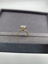 Avery - Round Petal Prongs Solitaire Moissanite Engagement Ring