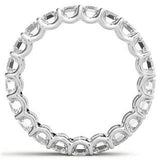 2x4mm Emerald Moissanite Eternity Wedding Band