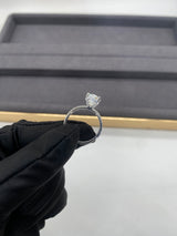 Camelia - Oval Pave Hidden Basket on Pave Band Moissanite Engagement Ring