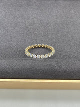 Clara - Floating Round Eternity Moissanite Wedding Band