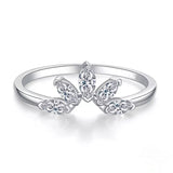 Luna - Tiara Guard Moissanite Wedding Band