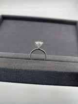 Ariana - Round Pave Petal Prongs on Pave Band Moissanite Engagement Ring