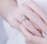 Emerald Halo on Pave Band Moissanite Engagement Ring