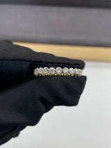 Clara - Floating Round Eternity Moissanite Wedding Band