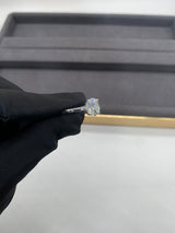 Valorie - Oval Hidden Halo on Plain Band Moissanite Engagement Ring