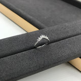 Amber - Marquise Tiara Guard Pave Moissanite Wedding Band