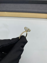 Radiant cut with Hidden Halo on Pave Band Moissanite Engagement Ring