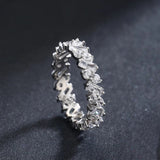 Custom Chloe - Trapezoid Round Moissanite Half Eternity Band