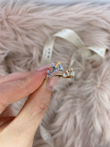 Tessa - Trapezoid Tiara Guard Moissanite Wedding Band