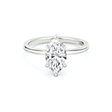 Marquise Solitaire Moissanite Engagement Ring