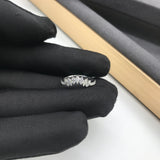 Amber - Marquise Tiara Guard Pave Moissanite Wedding Band