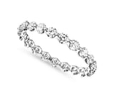 Clara - Floating Round Eternity Moissanite Wedding Band