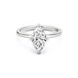 Marquise Solitaire Moissanite Engagement Ring