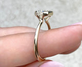 Custom - 3ct Emerald cut East-West Solitaire Moissanite Engagement Ring