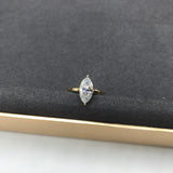 Marquise Solitaire Moissanite Engagement Ring