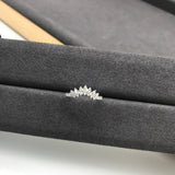 Amber - Marquise Tiara Guard Pave Moissanite Wedding Band