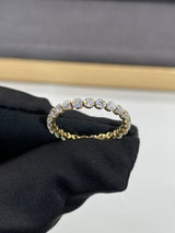 Clara - Floating Round Eternity Moissanite Wedding Band