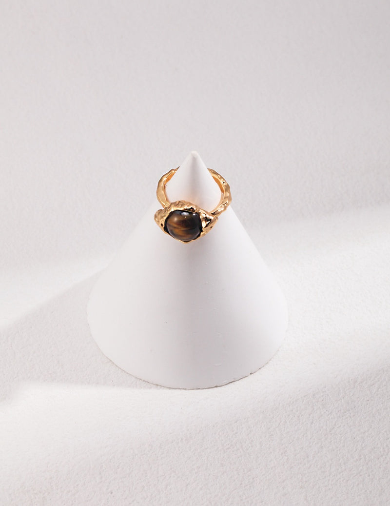 Tiger's Eye Open Ring