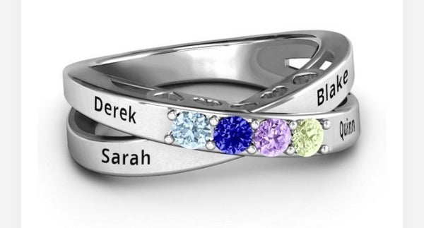 Custom made family ring