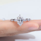 Mackenzie - Marquise on Marquise Band Moissanite Engagement Ring