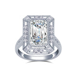 Emerald Clara Moissanite Engagement Ring
