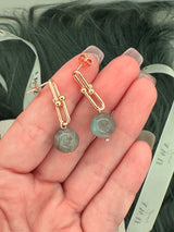 Labradorite U Link Earrings