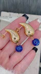 Lapis Lazuli Tear Drop Earrings