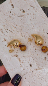 Tiger's Eye Tear Drop Earrings