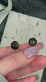 Black Obsidian (Gold Sheen) U Link Earrings
