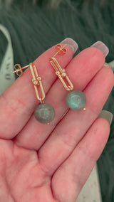 Labradorite U Link Earrings
