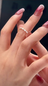 Milly - Marquise 7 stone Moissanite Wedding Band