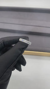 2x4mm Emerald Moissanite Eternity Wedding Band