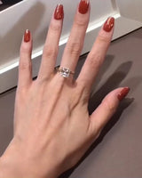 Natalie - Asscher Cut Moissanite Solitaire Engagement Ring