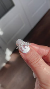 Amber - Marquise Tiara Guard Pave Moissanite Wedding Band