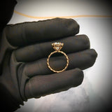 Naomi - Oval Twisted Cable Solitaire Moissanite Engagement Ring