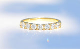 Nora - 7 Round Stone Moissanite Wedding Band
