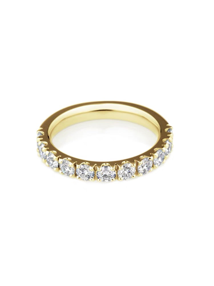 11-Stone Round Moissanite Wedding Band