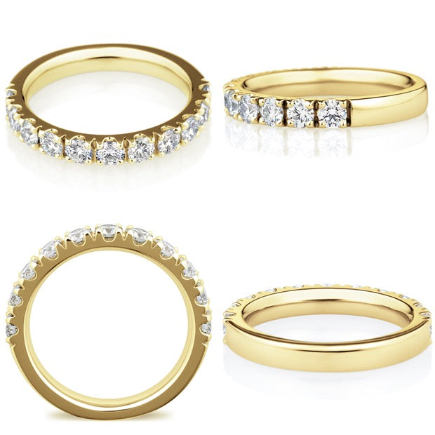 11-Stone Round Moissanite Wedding Band