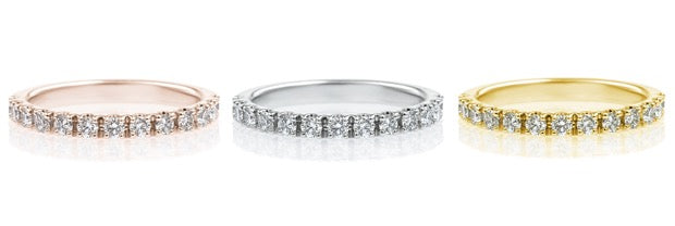 11-Stone Round Moissanite Wedding Band