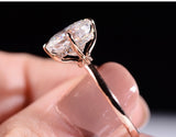 Vivian - Oval Hidden Halo NSEW prongs set Moissanite Engagement Ring