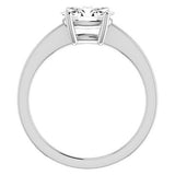 Nadia - Oval East-West Solitaire Moissanite Engagement Ring