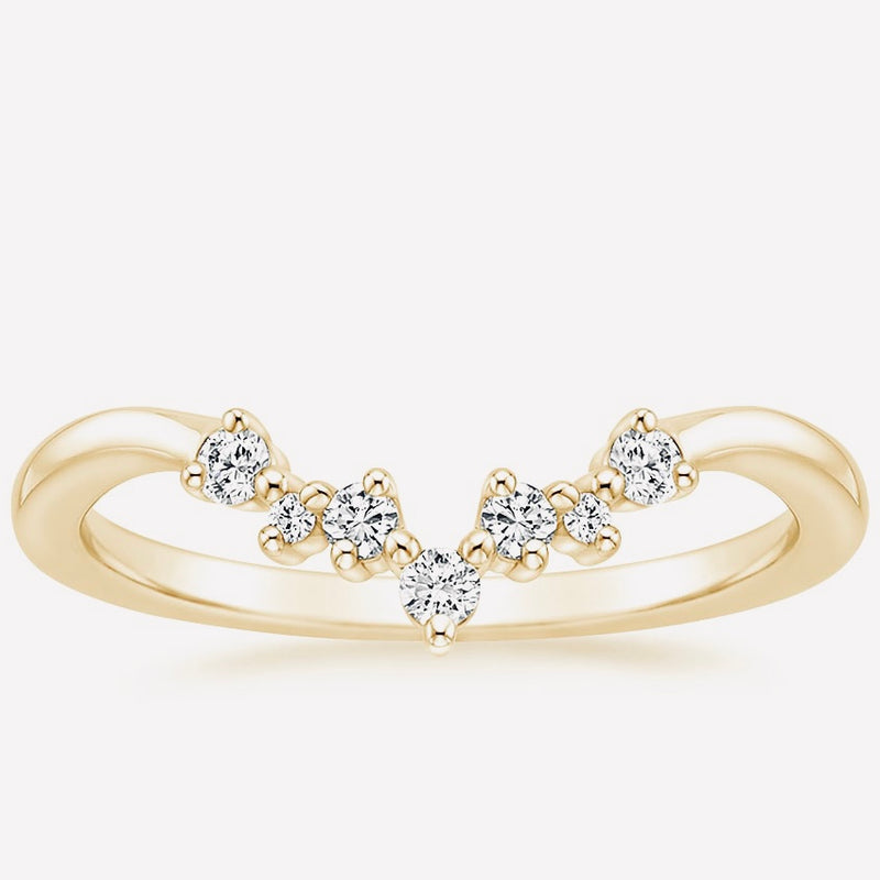 Ariel - Tiara Guard Moissanite Wedding Band