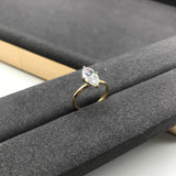Marquise Solitaire Moissanite Engagement Ring