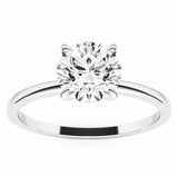 Round 4 Prongs Solitaire Moissanite Engagement Ring