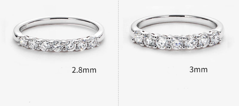 7-Stone Round Moissanite Wedding Band